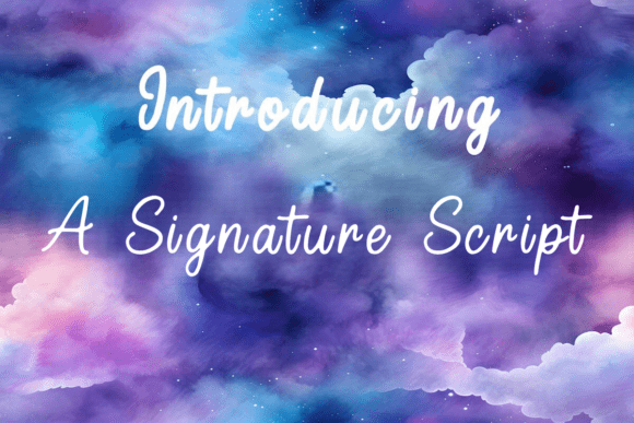 A Signature Script: Beyond the Basic Handwritten Font