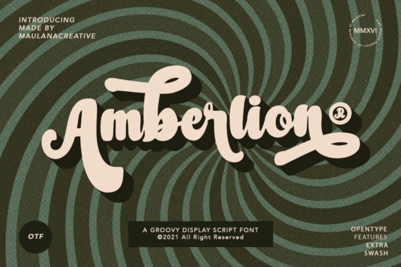 Amberlion Script: The Groovy, Retro Vibe Your Designs Crave