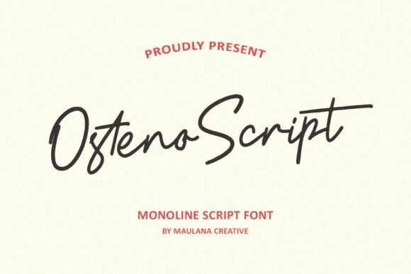 Osteno Script: A Modern Handwritten Font for Authentic Projects
