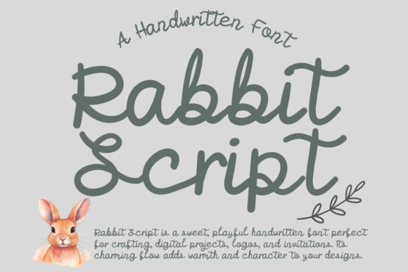 Rabbit Script: A Handwritten Font for Authentic Digital Projects