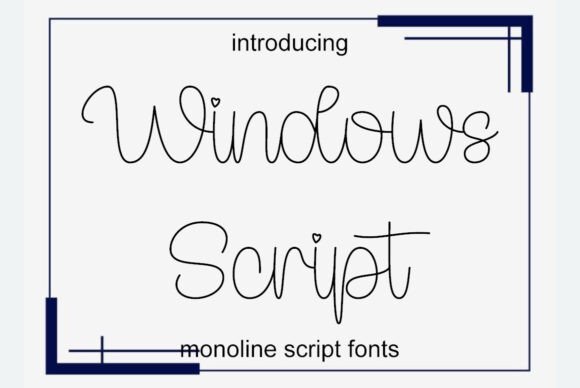 Windows Script: A Chic Handwritten Font for Modern Branding